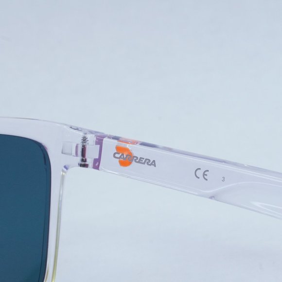 Carrera 8055/S 0900 UZ Rectangle Sunglasses - Crystal/Red Multilayer - Picture 6 of 10